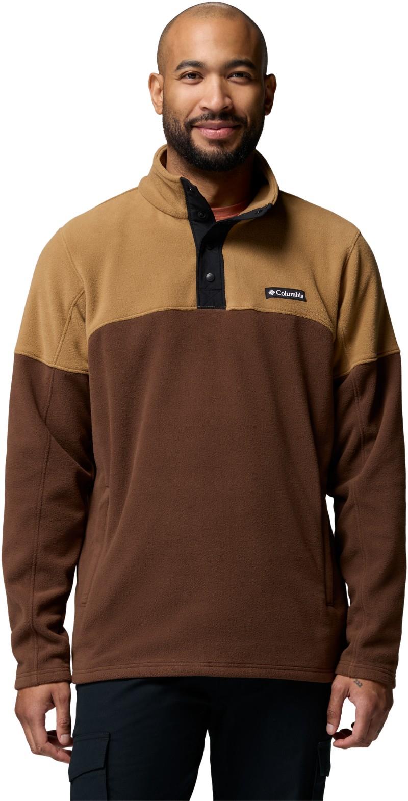 Basin Trail II Half Snap Fleece - Mens - tobacco / delta 1