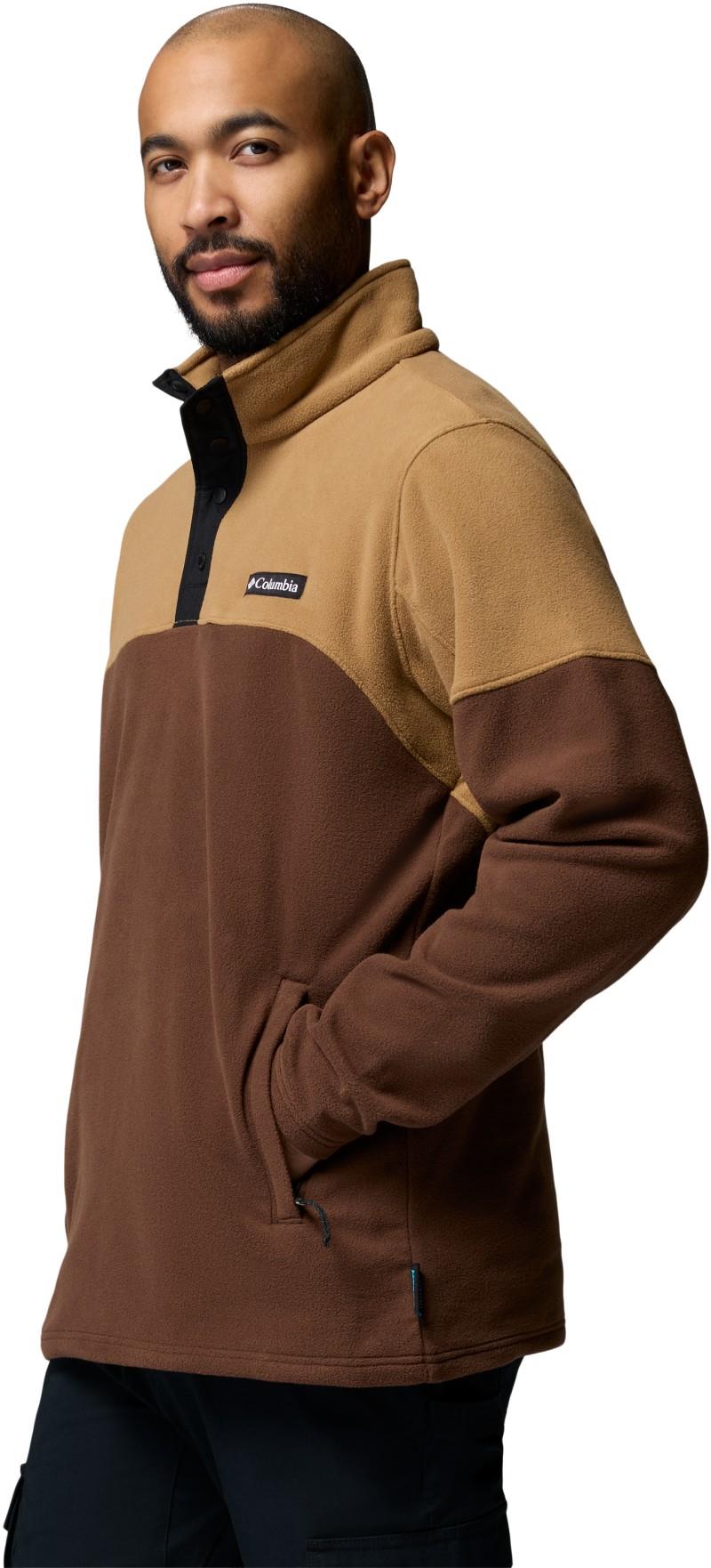 Basin Trail II Half Snap Fleece - Mens - tobacco / delta 1
