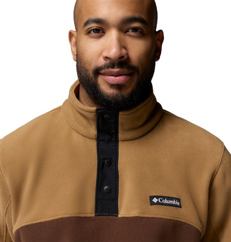 Basin Trail II Half Snap Fleece - Mens - tobacco / delta 1