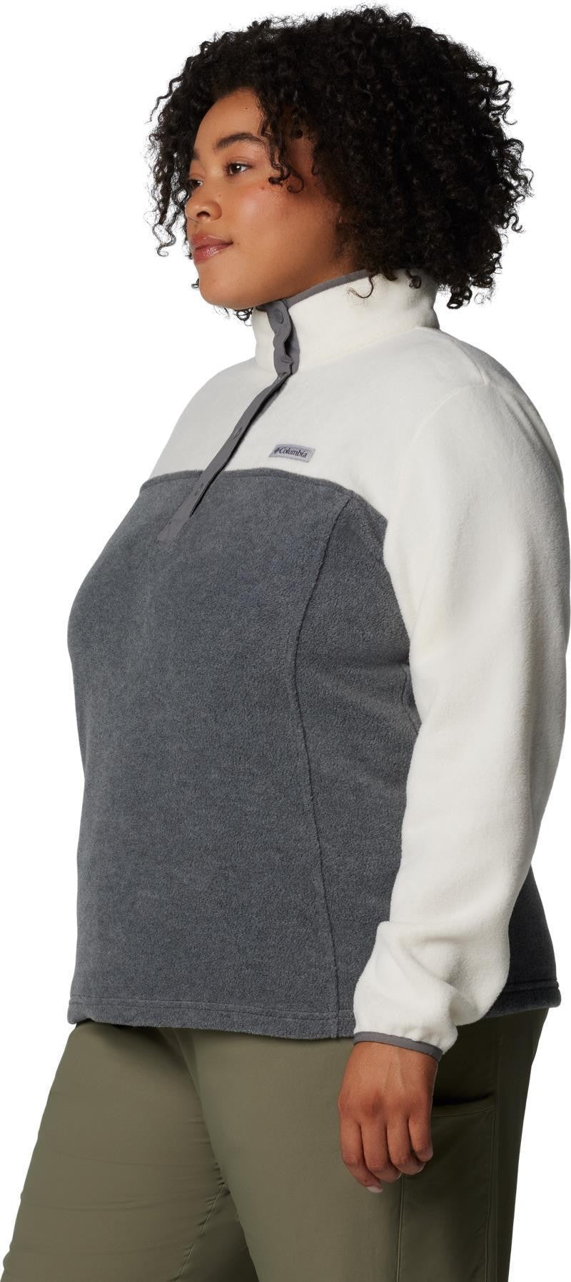 Benton Springs Half-Snap Pullover II, Extended - Womens - city grey heather / chalk 1