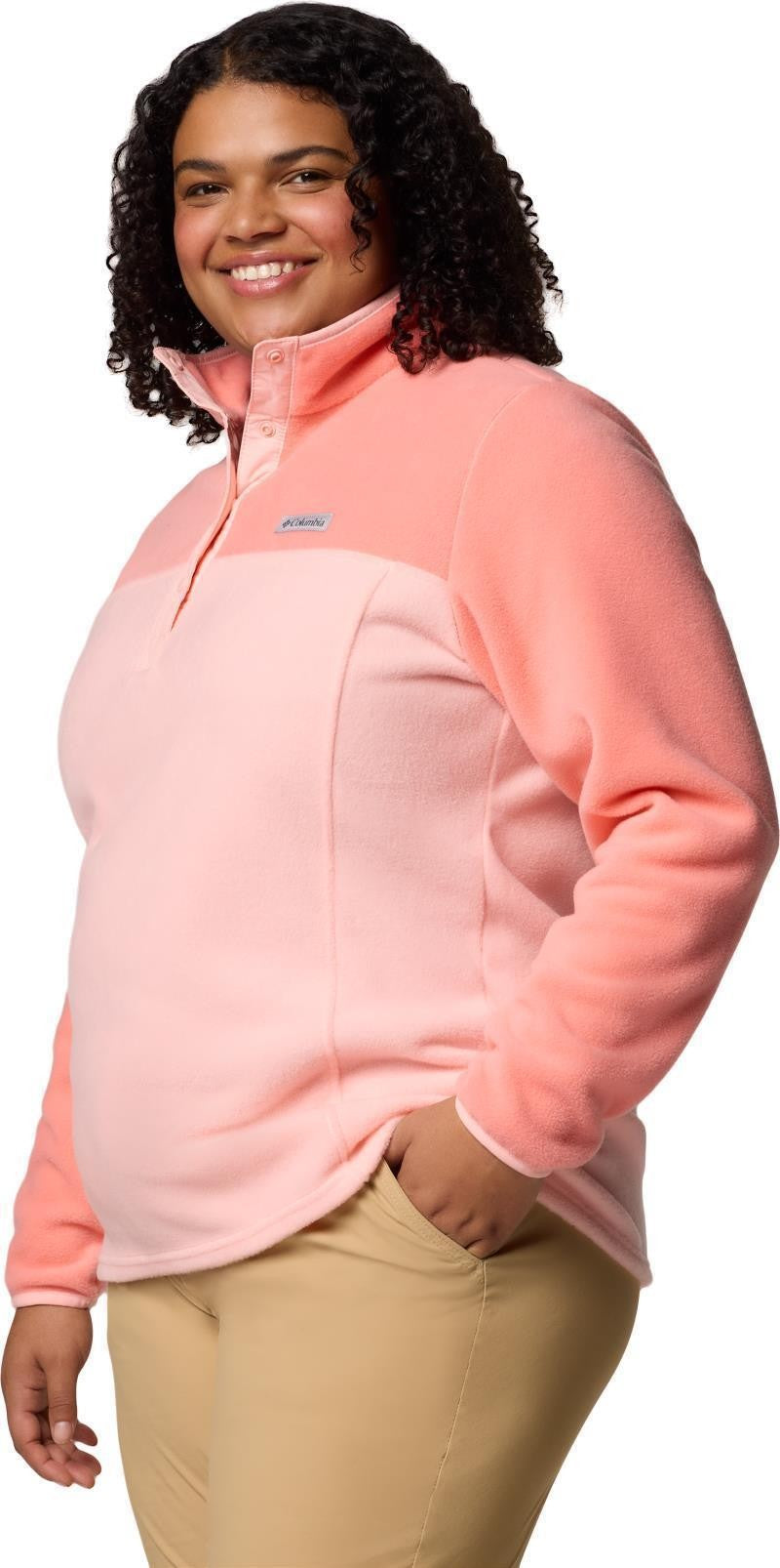 Benton Springs Half-Snap Pullover II, Extended - Womens - pink sand / alpenglow 1
