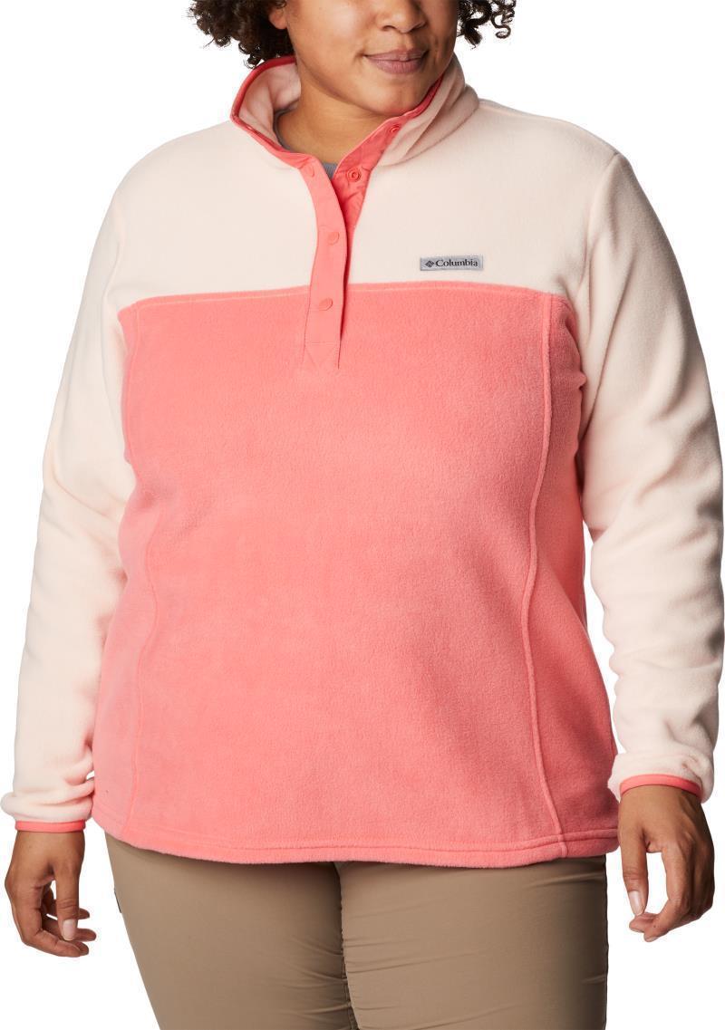 Benton Springs Half Snap Pullover, Extended - Womens - Blush Pink / Peach Blossom 1