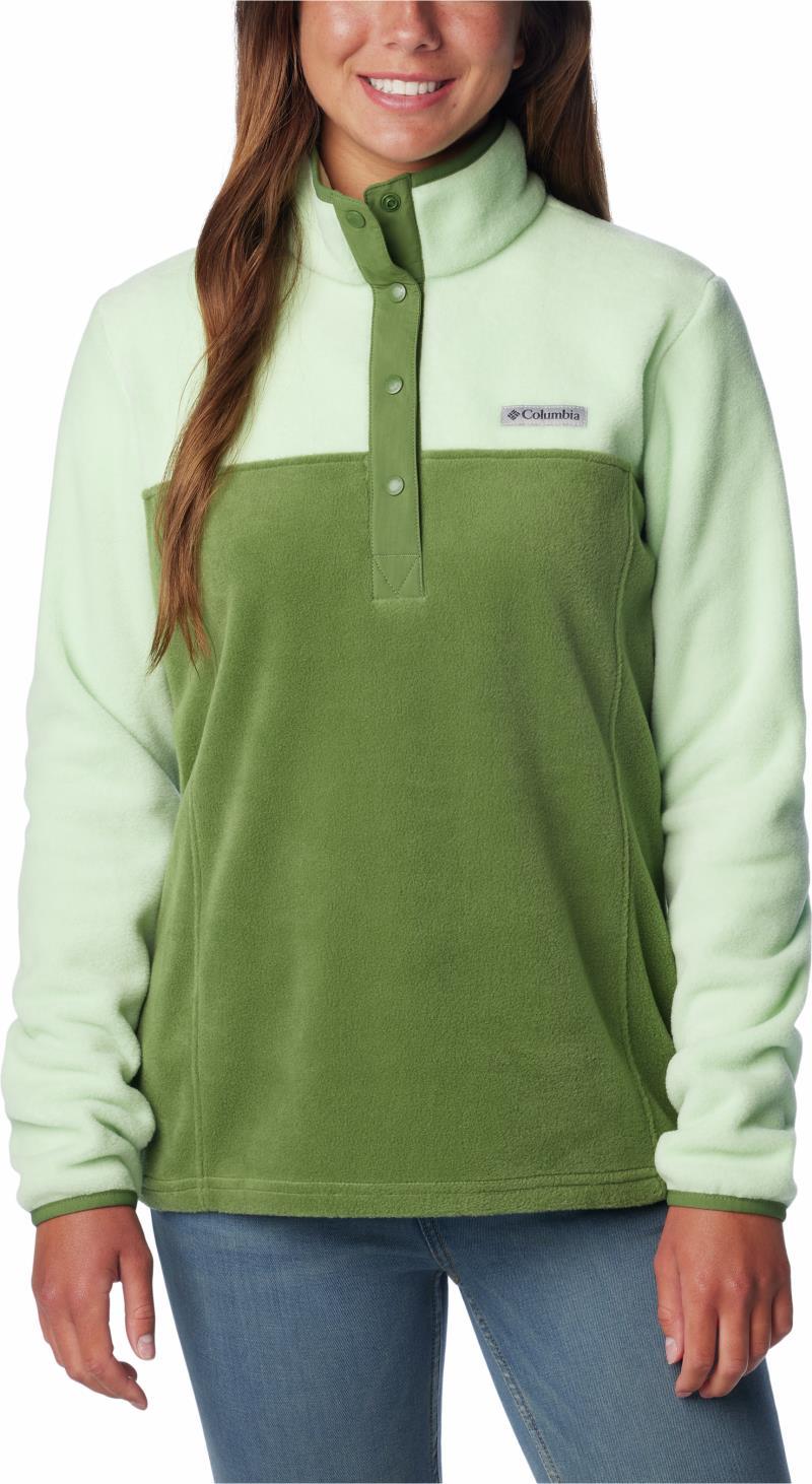 Benton Springs Half Snap Pullover, Extended - Womens - Canteen / Sage Leaf 1