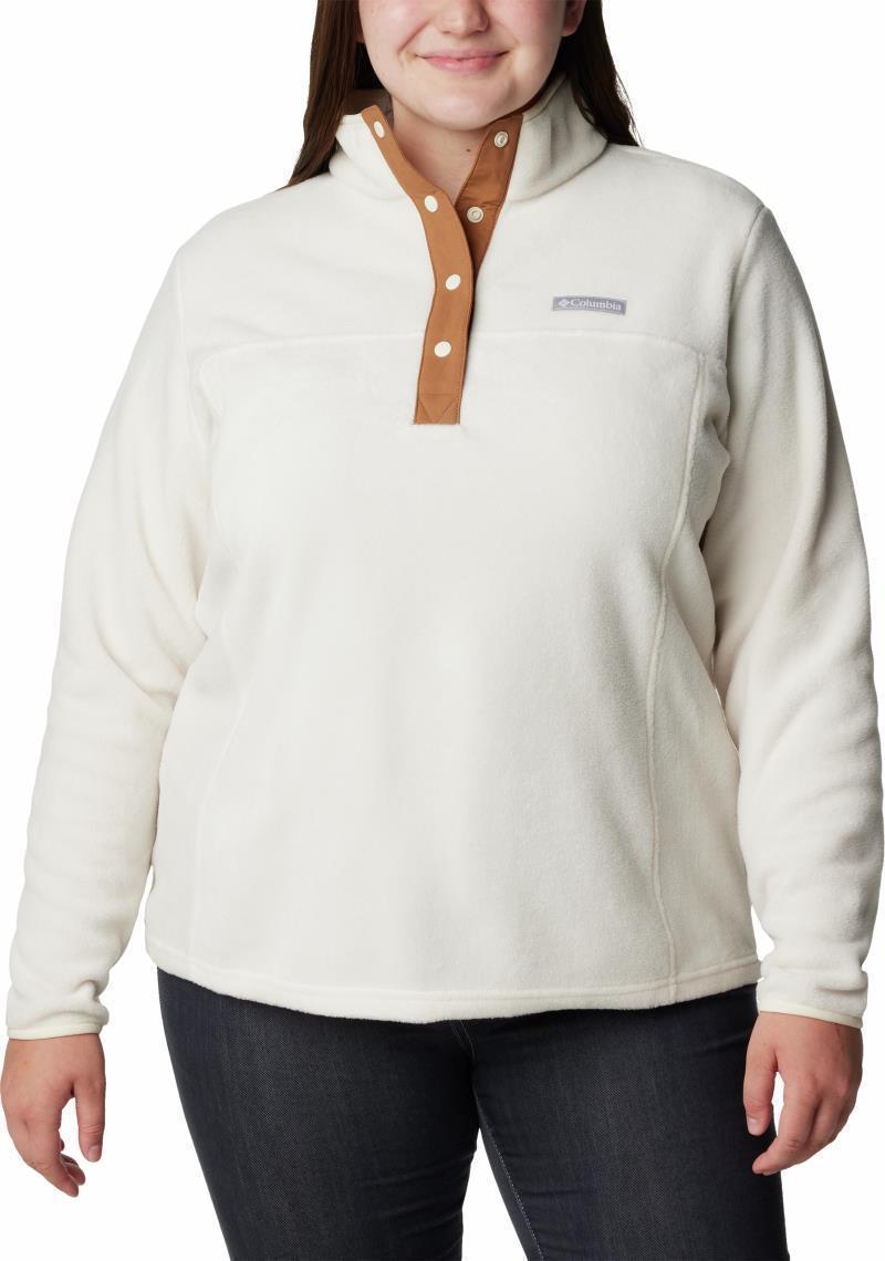 Benton Springs Half Snap Pullover, Extended - Womens - Chalk / Chalk / Camel Brown 1