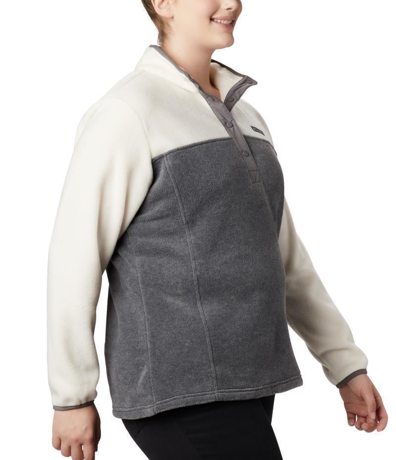 Benton Springs Half Snap Pullover, Extended - Womens - City Grey Heather / Chalk 4
