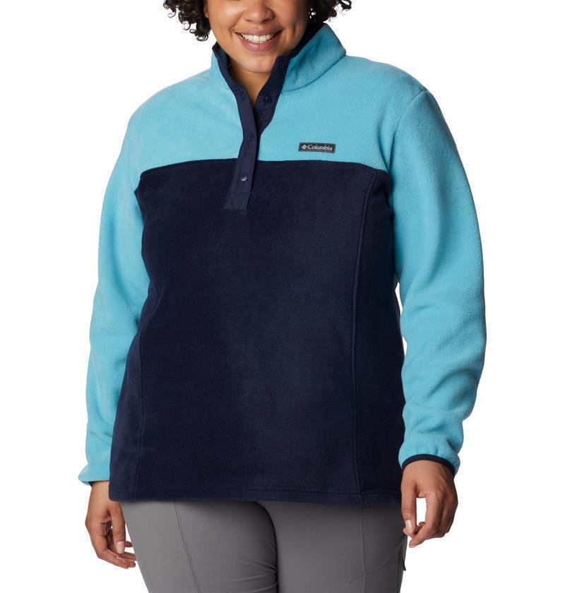 Benton Springs Half Snap Pullover, Extended - Womens - Dark Nocturnal / Sea Wave 1
