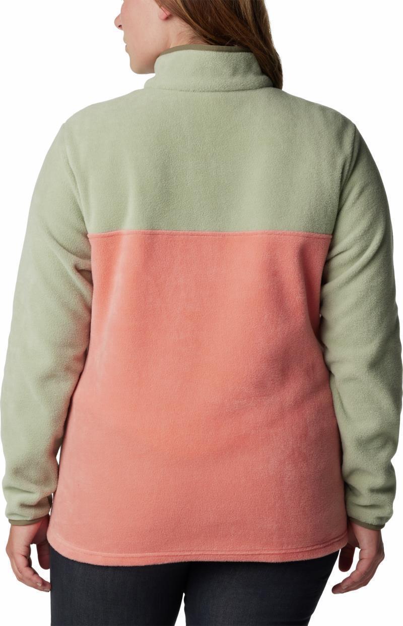 Benton Springs Half Snap Pullover, Extended - Womens - Faded Peach / Safari / Stone Green 2