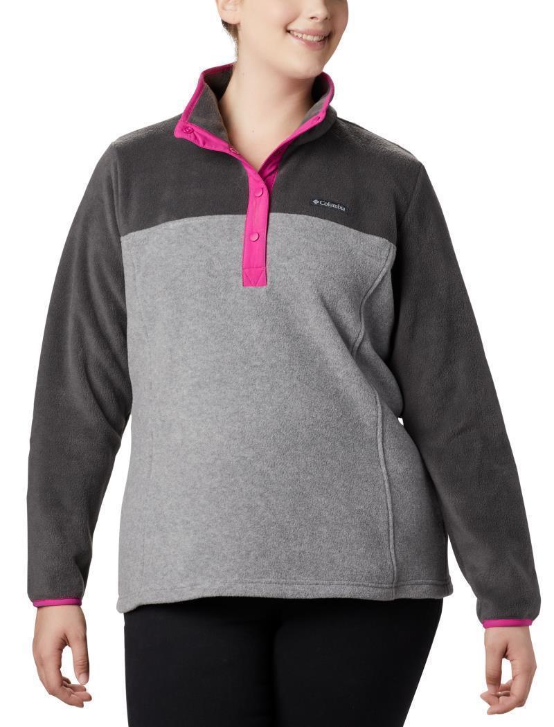 Benton Springs Half Snap Pullover, Extended - Womens - Light Grey Heather / Shark 1