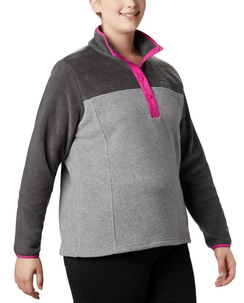 Benton Springs Half Snap Pullover, Extended - Womens - Light Grey Heather / Shark 3