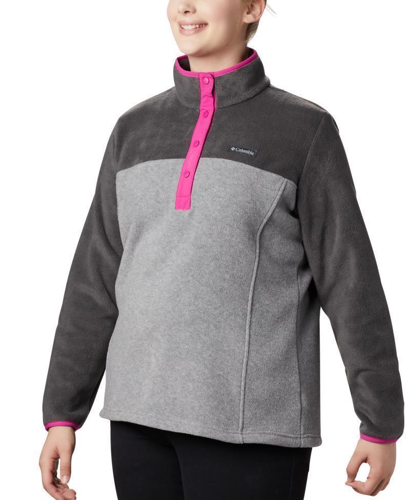 Benton Springs Half Snap Pullover, Extended - Womens - Light Grey Heather / Shark 4