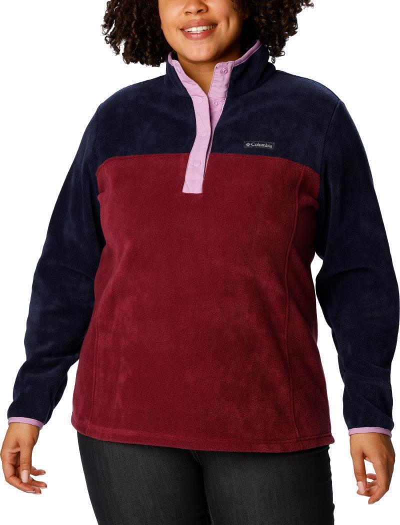 Benton Springs Half Snap Pullover, Extended - Womens - Marionberry / Dark Nocturnal / Gumdrop 1