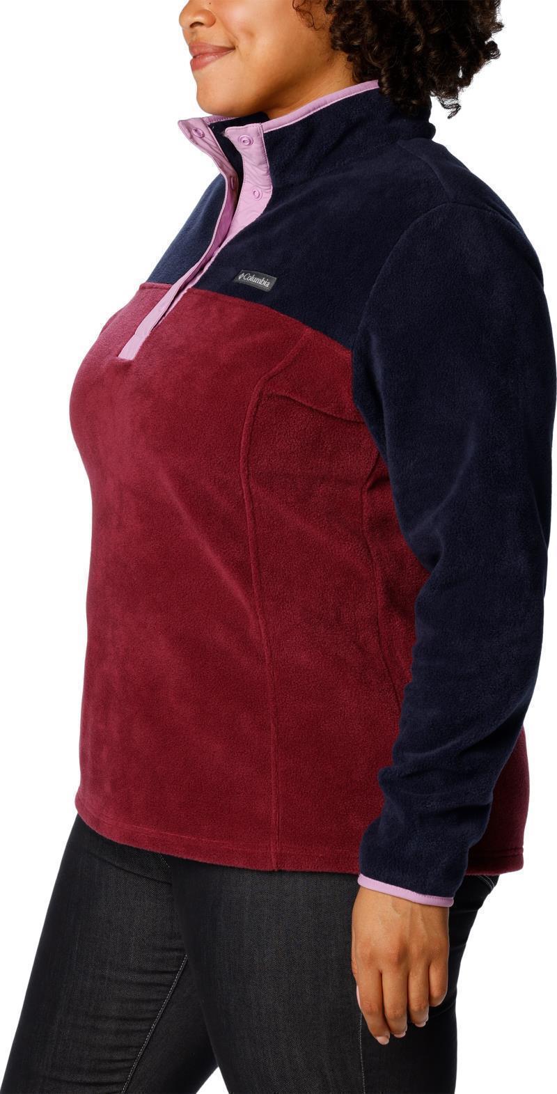 Benton Springs Half Snap Pullover, Extended - Womens - Marionberry / Dark Nocturnal / Gumdrop 2