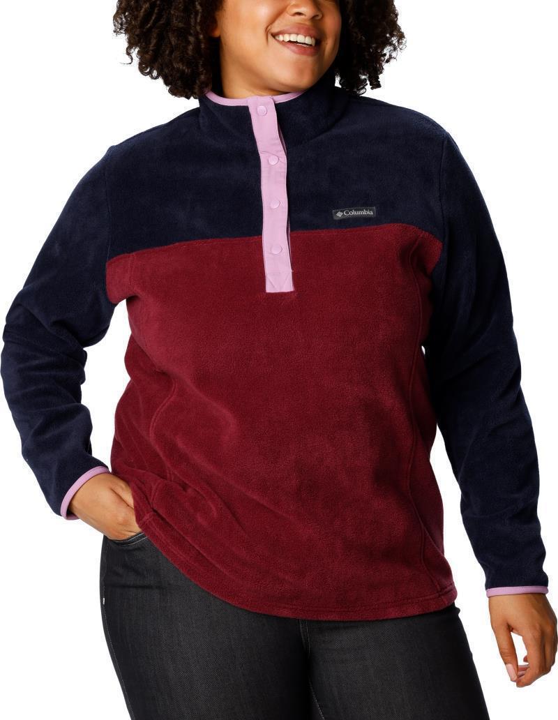 Benton Springs Half Snap Pullover, Extended - Womens - Marionberry / Dark Nocturnal / Gumdrop 4