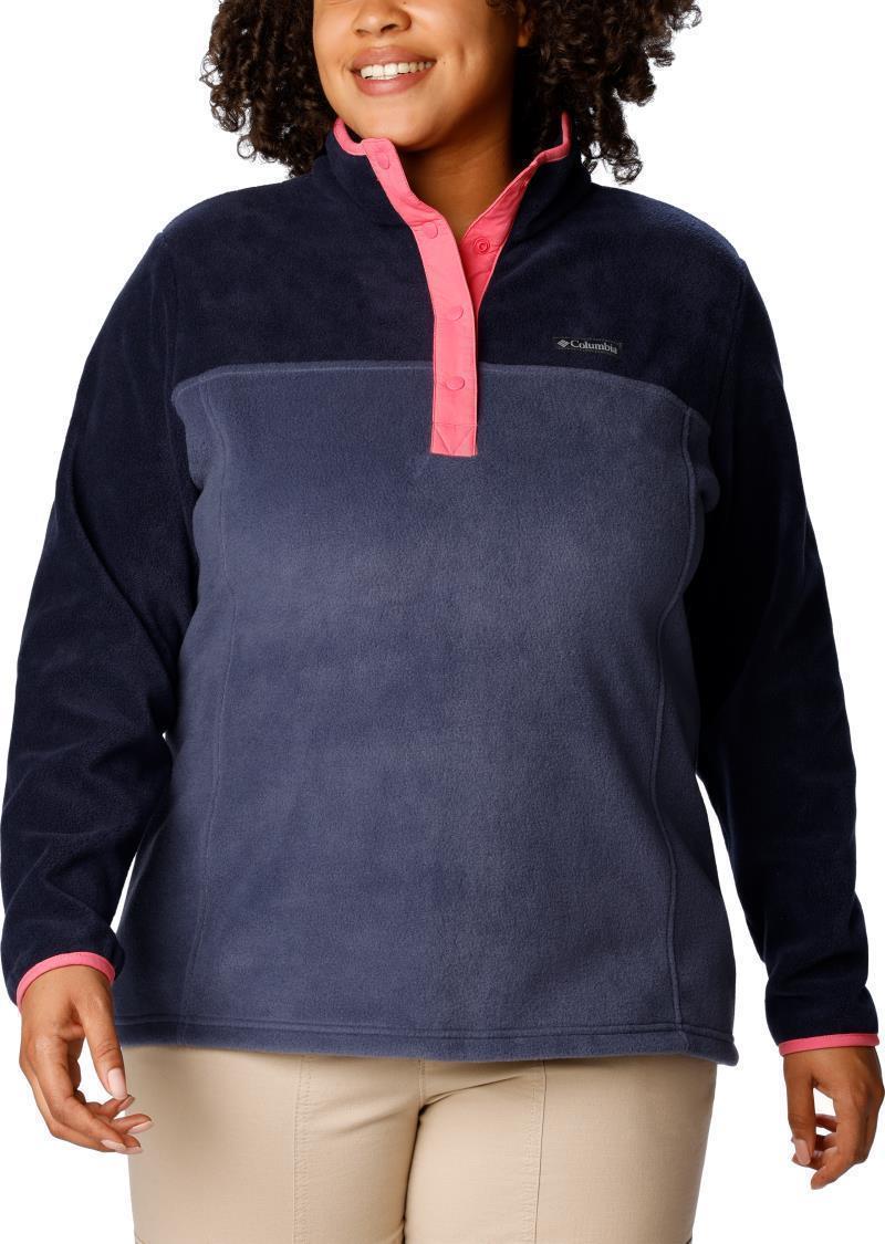 Benton Springs Half Snap Pullover, Extended - Womens - Nocturnal / Dark Nocturnal / Camellia Rose 1