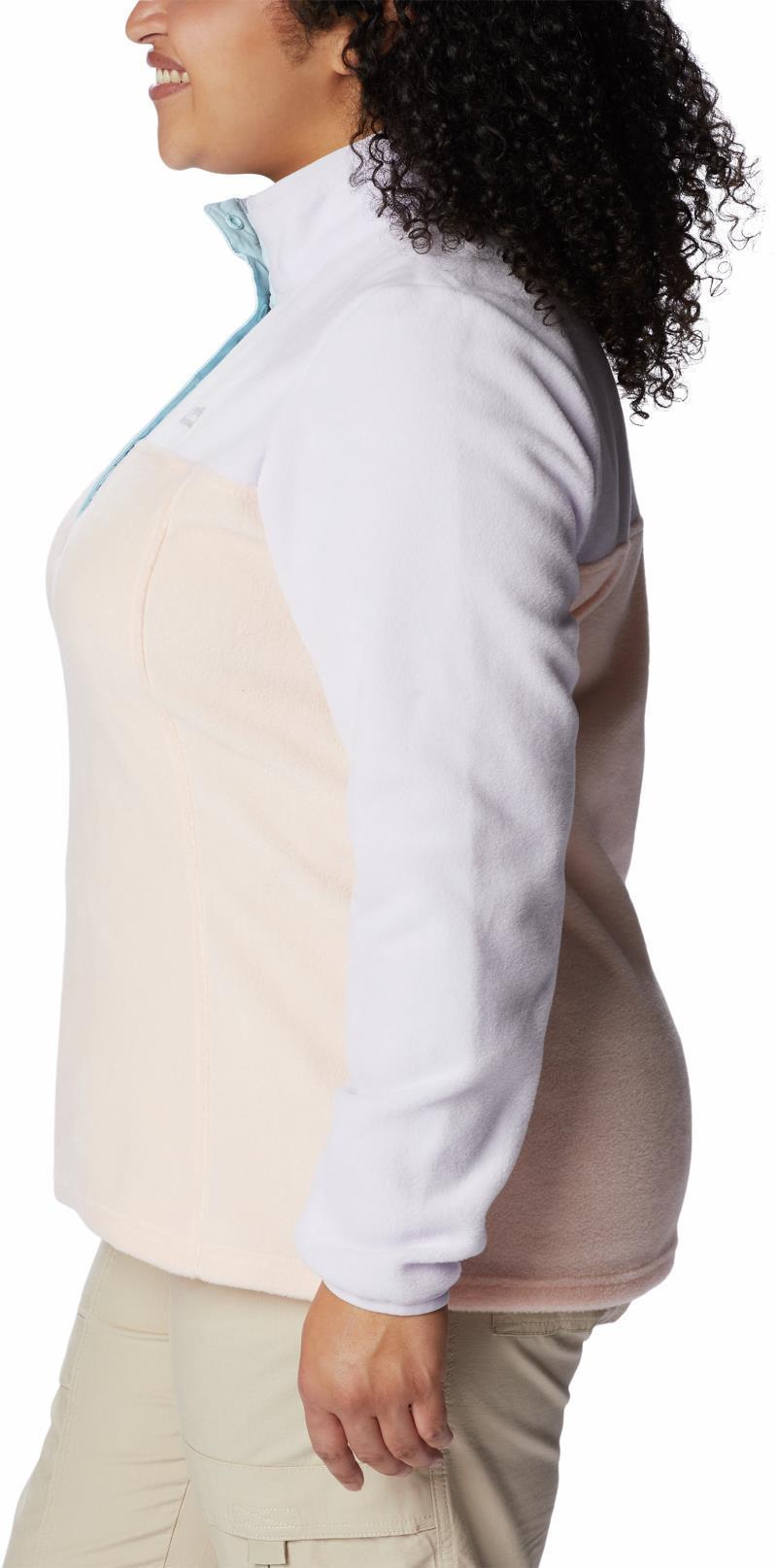 Benton Springs Half Snap Pullover, Extended - Womens - Peach Blossom / Purple Tint / Spring Blue 5