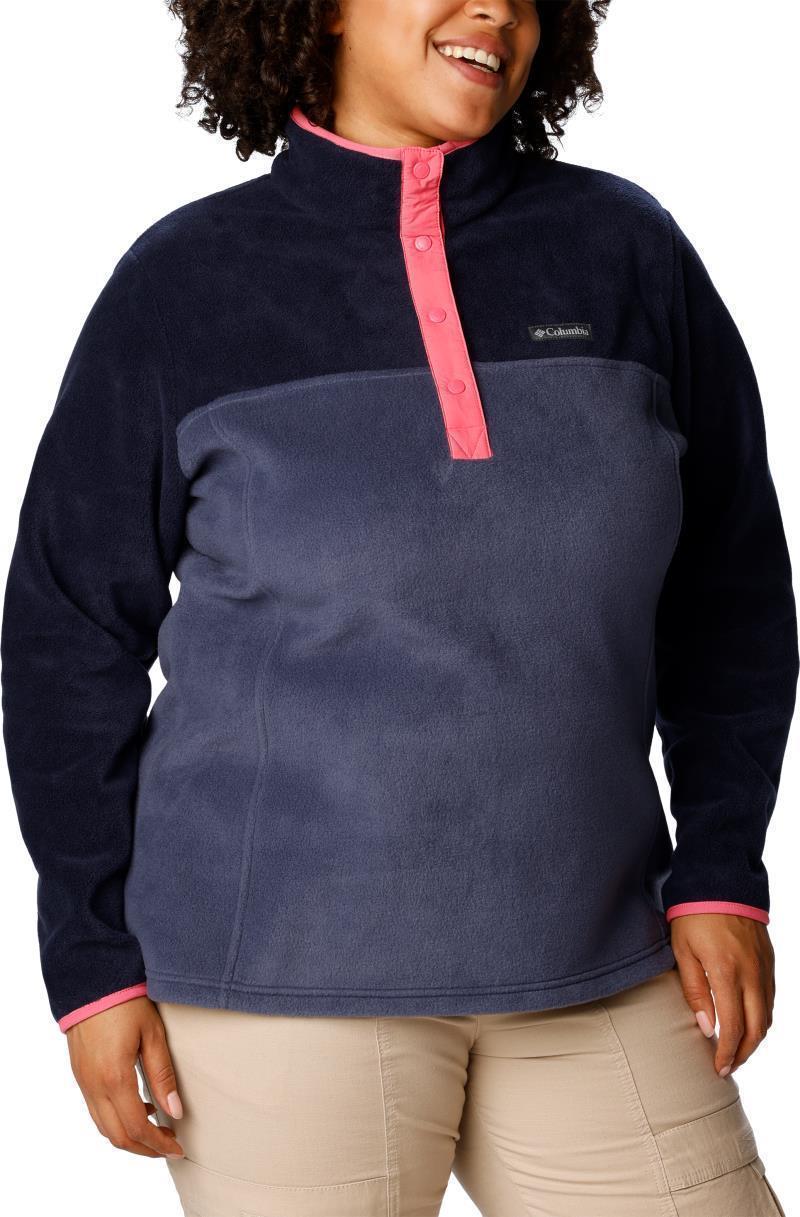 Benton Springs Half Snap Pullover, Extended - Womens - night wave / dusty pink / night wave 1