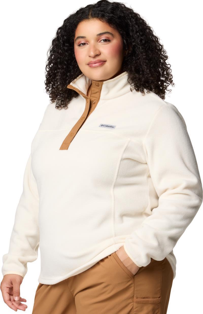 Benton Springs Half Snap Pullover II, Extended - Womens - Chalk / Camel Brown 2