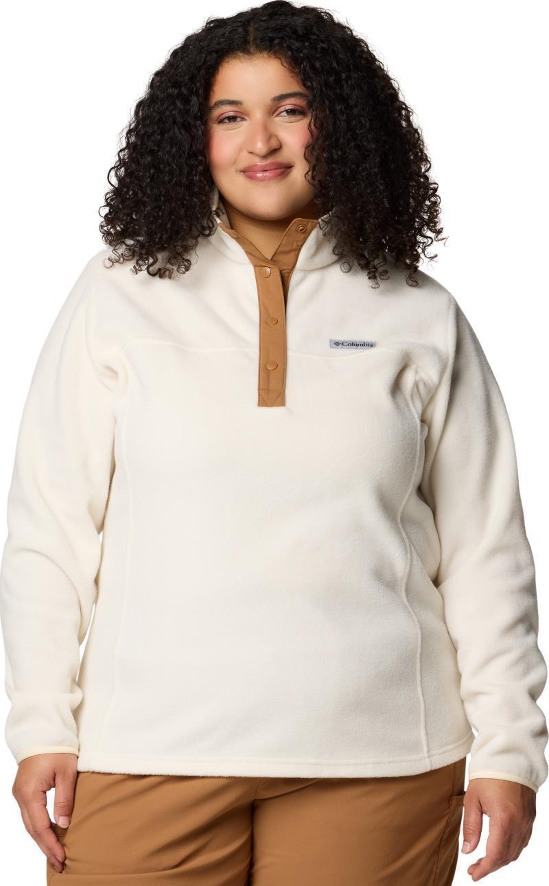Benton Springs Half Snap Pullover II, Extended - Womens - Chalk / Camel Brown 1