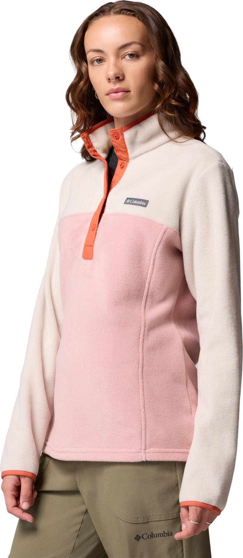 Benton Springs Half Snap Pullover II, Extended - Womens - eraser pink / dark stone / tuscan 1