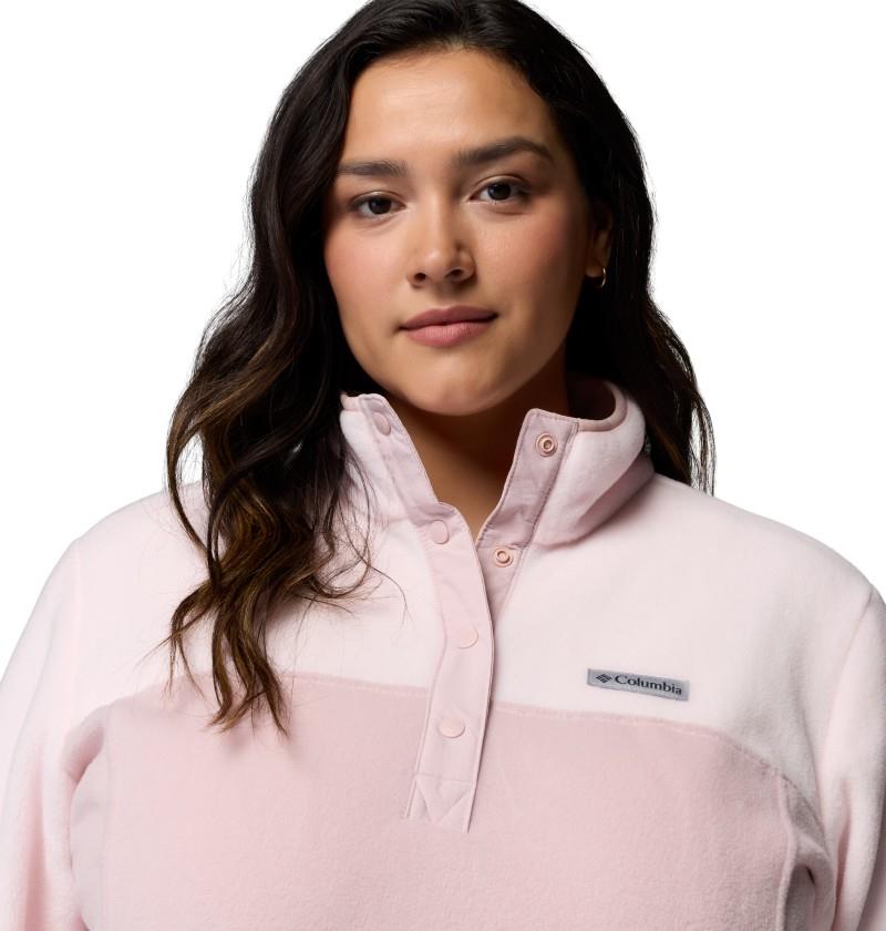 Benton Springs Half Snap Pullover II, Extended - Womens - mineral pink / powder pink 1