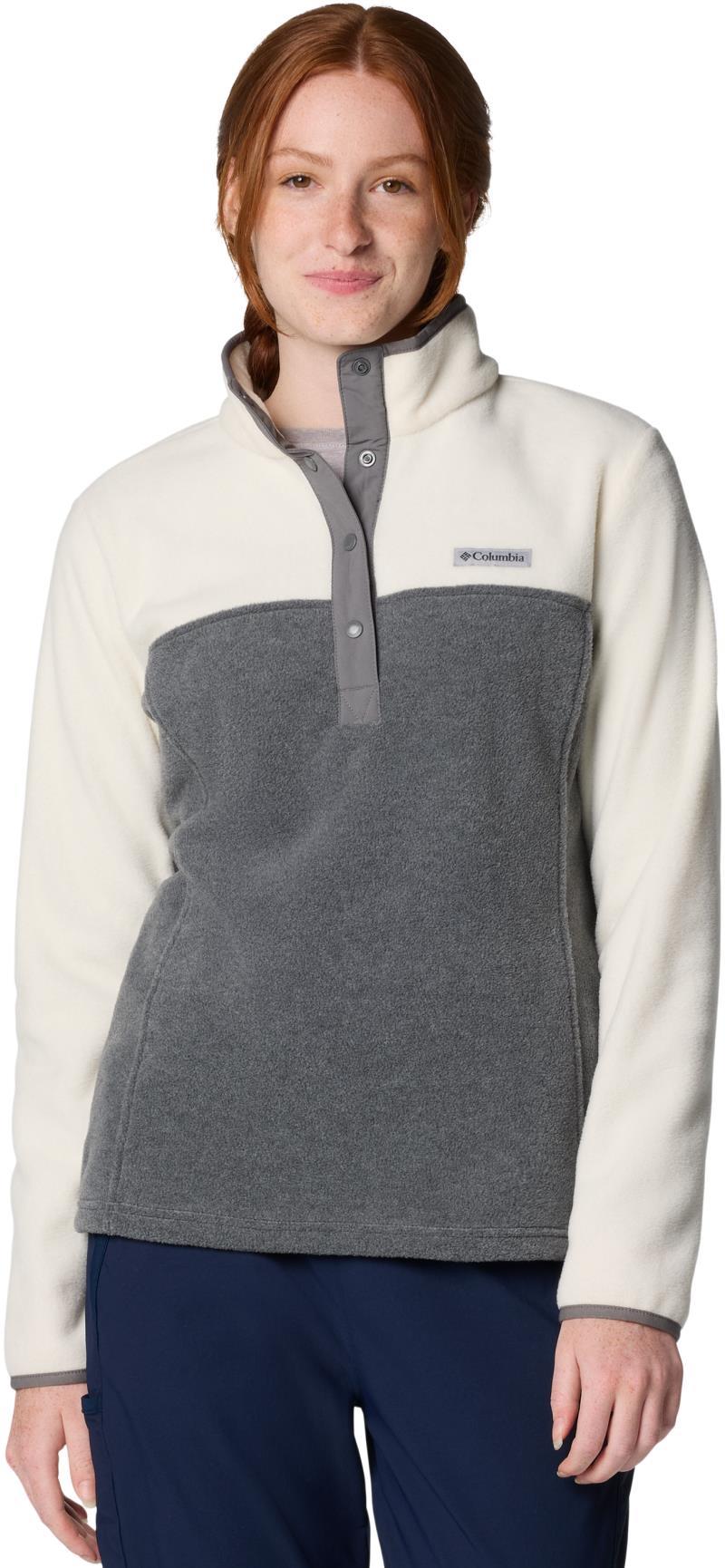 Benton Springs Half Snap Pullover II - Womens - city grey heather / chalk 1
