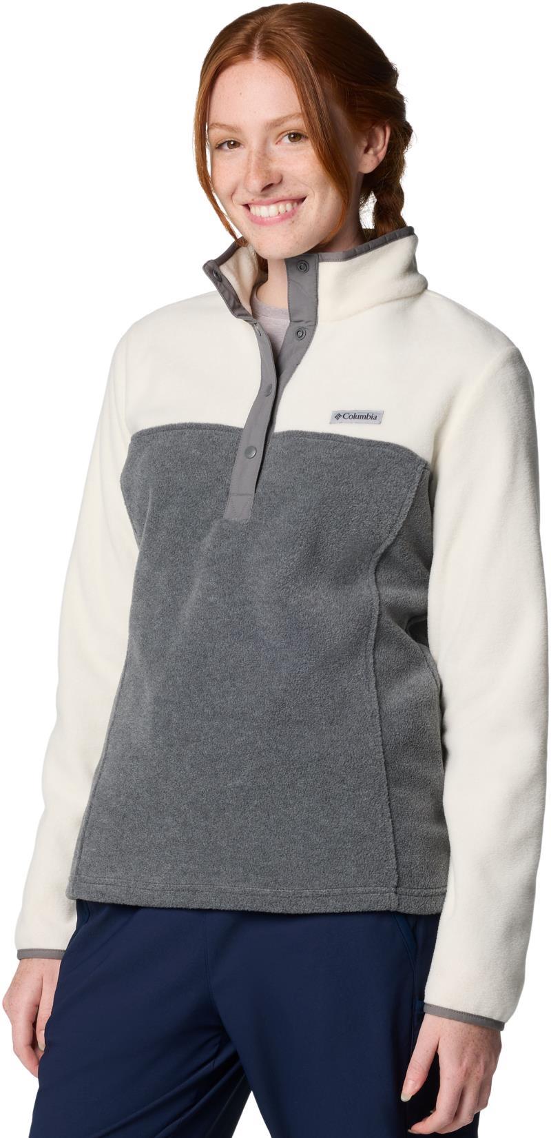 Benton Springs Half Snap Pullover II - Womens - city grey heather / chalk 1