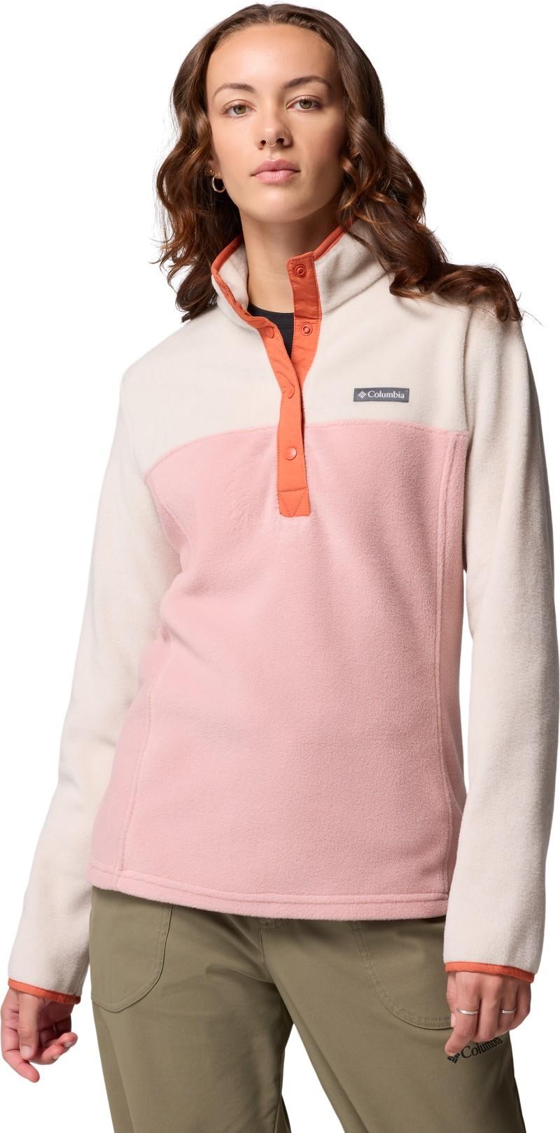 Benton Springs Half Snap Pullover II - Womens - eraser pink / dark stone / tuscan 1