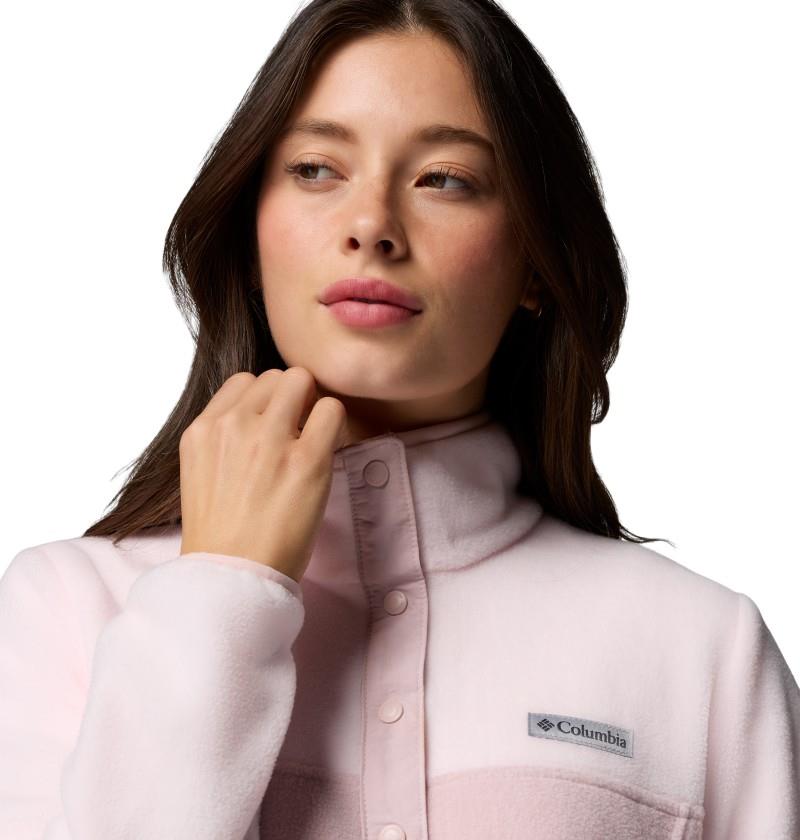 Benton Springs Half Snap Pullover II - Womens - mineral pink / powder pink 1