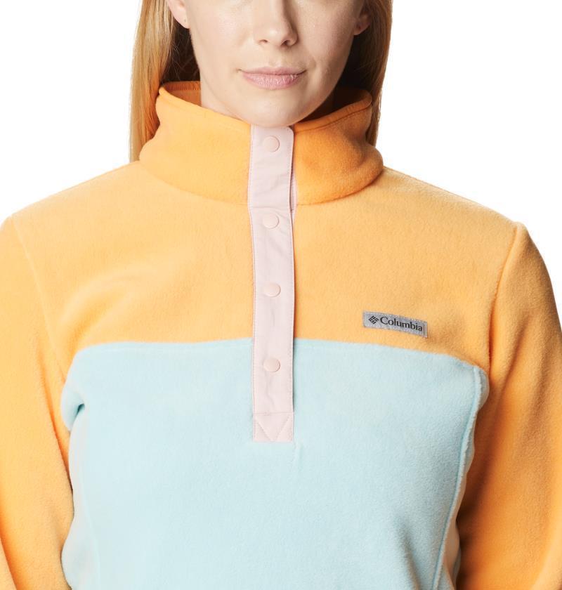 Benton Springs Half Snap Pullover - Womens - Aqua Haze / Sunset Peach / Dusty Pink 5