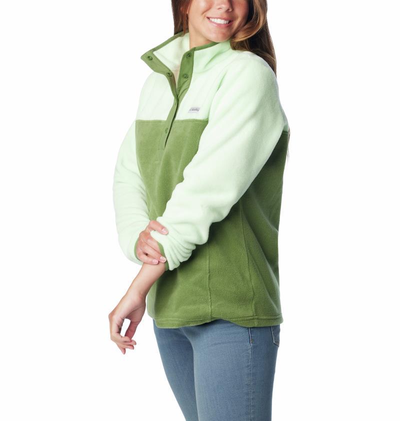 Benton Springs Half Snap Pullover - Womens - Canteen / Sage Leaf 3