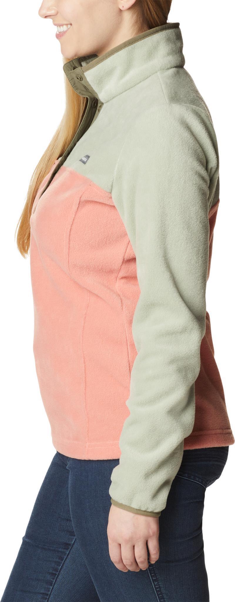 Benton Springs Half Snap Pullover - Womens - Faded Peach / Safari / Stone Green 3
