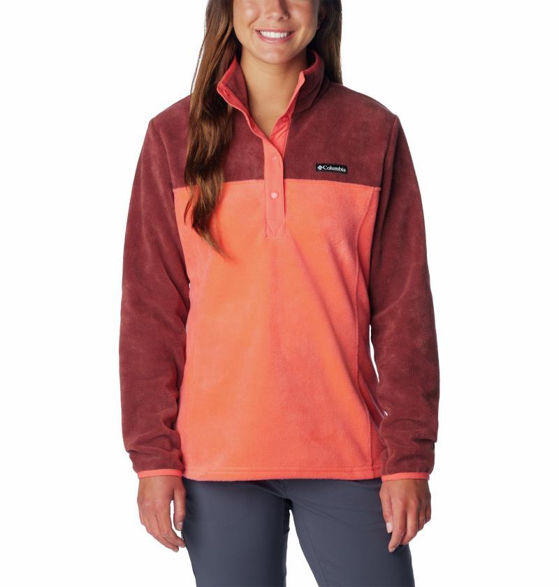 Benton Springs Half Snap Pullover - Womens - Juicy / Spice 1