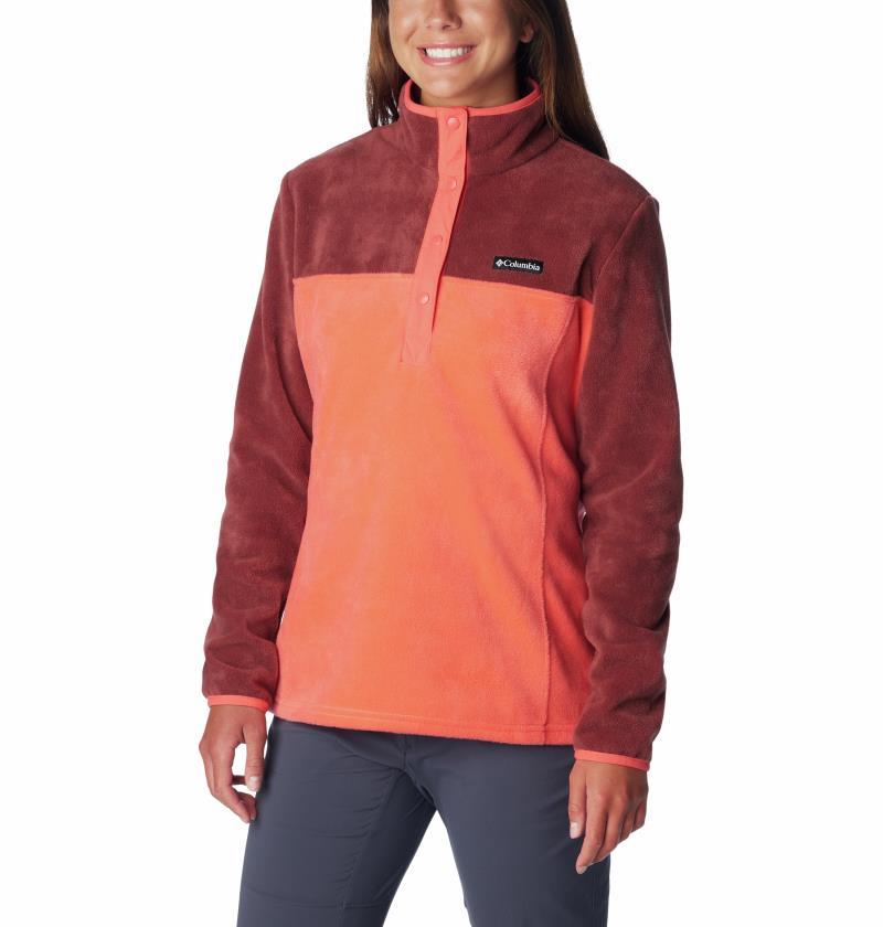 Benton Springs Half Snap Pullover - Womens - Juicy / Spice 3