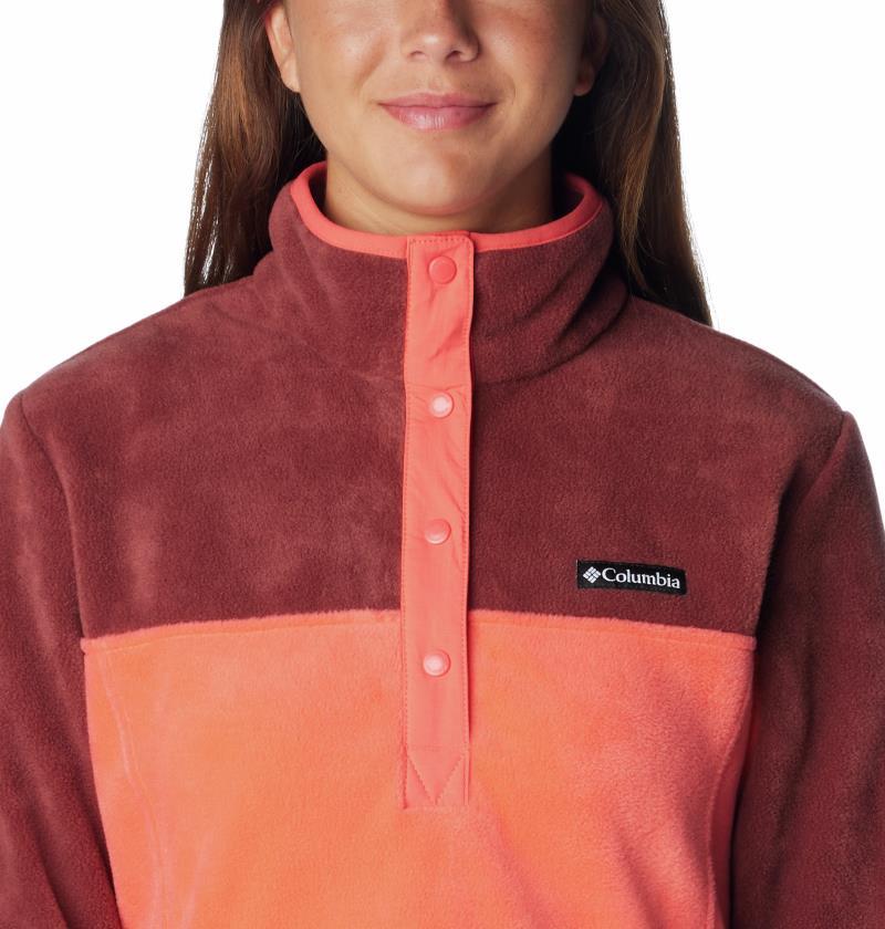 Benton Springs Half Snap Pullover - Womens - Juicy / Spice 4