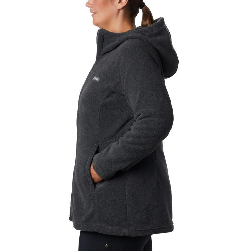Benton Springs II Long Hoodie, Extended - Womens - Charcoal Heather 4