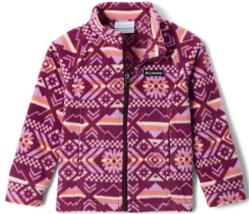 Benton Springs II Printed Fleece - Toddler Girls - marionberry checkered peaks 1