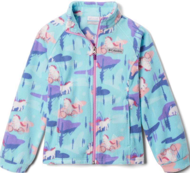 Benton Springs II Printed Fleece - Youth Girls - Aquamarine Uninature 1