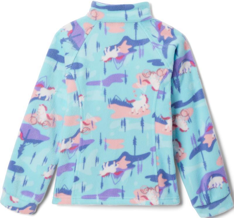 Benton Springs II Printed Fleece - Youth Girls - Aquamarine Uninature 2