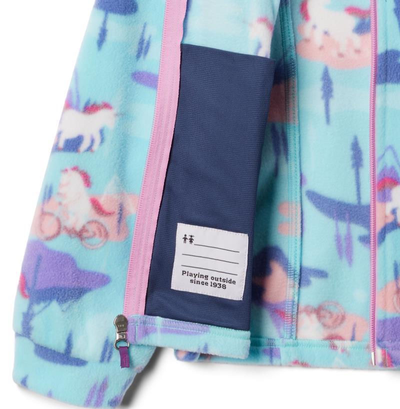 Benton Springs II Printed Fleece - Youth Girls - Aquamarine Uninature 3