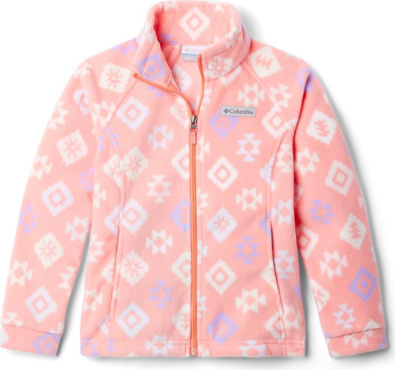 Benton Springs II Printed Fleece - Youth Girls - Hot Coral Hinterland 1