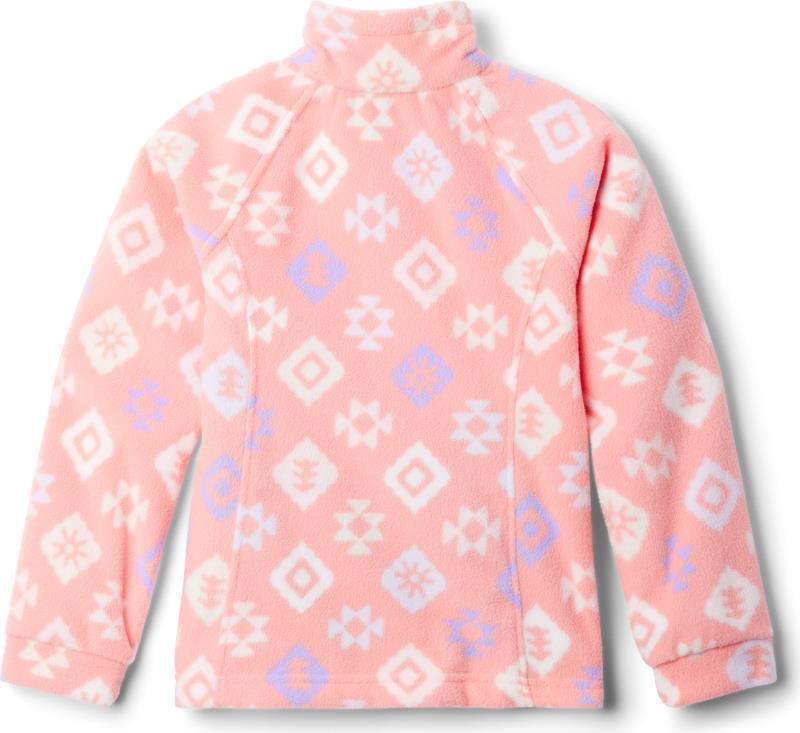 Benton Springs II Printed Fleece - Youth Girls - Hot Coral Hinterland 2