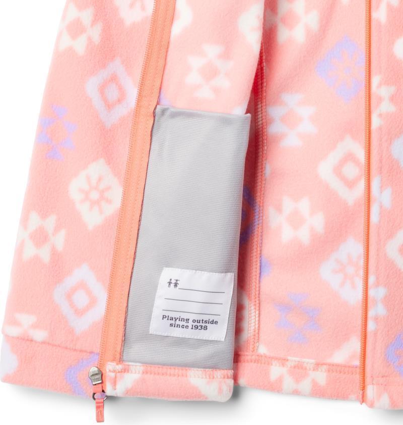 Benton Springs II Printed Fleece - Youth Girls - Hot Coral Hinterland 3