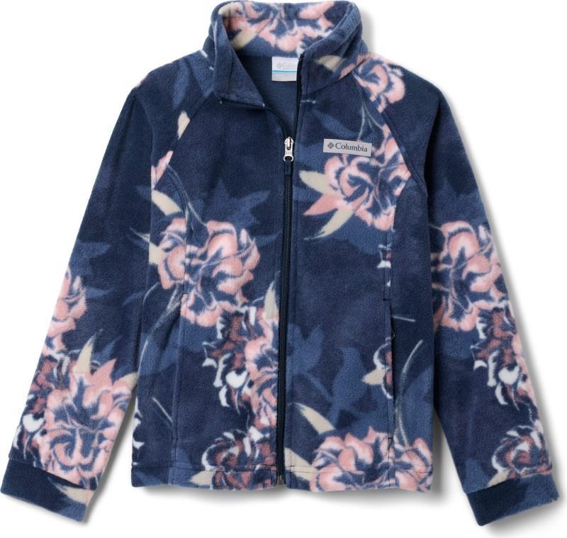 Benton Springs II Printed Fleece - Youth Girls - collegiate navy blossoming 1