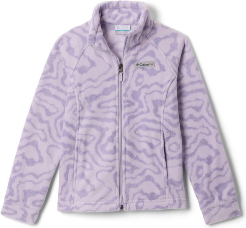 Benton Springs II Printed Fleece - Youth Girls - lavender pearl topoglitch tonal 1