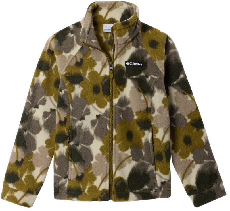 Benton Springs II Printed Fleece - Youth Girls - mossy green ikatbloom 1