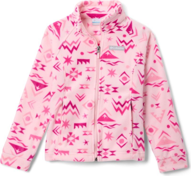 Benton Springs II Printed Fleece - Youth Girls - satin pink peaked 1