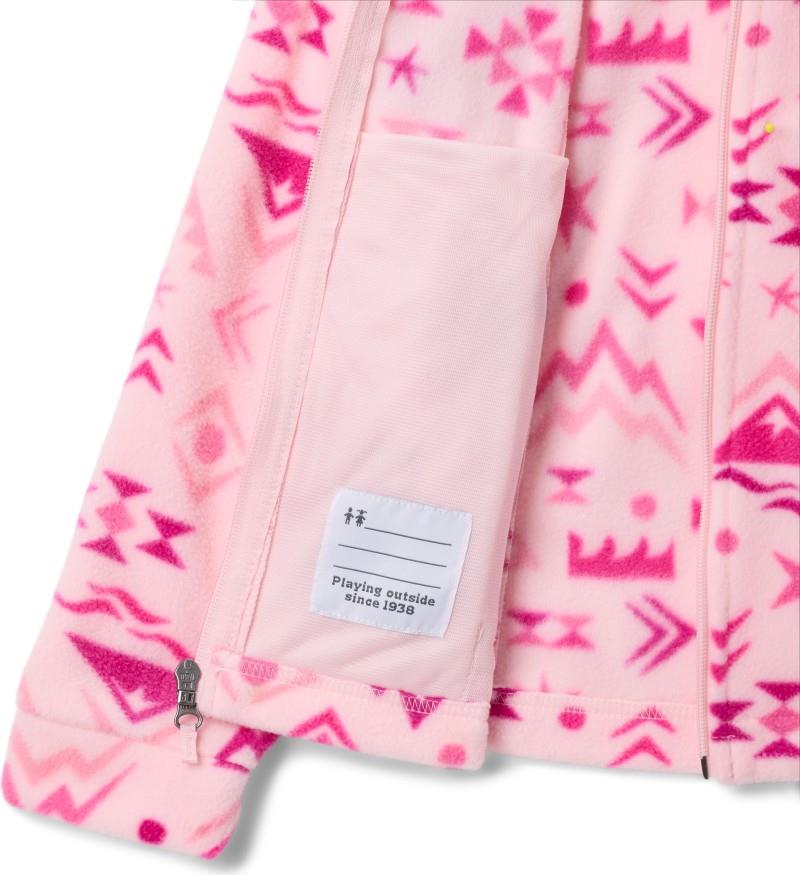 Benton Springs II Printed Fleece - Youth Girls - satin pink peaked 1