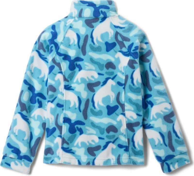 Benton Springs II Printed Fleece - Youth Girls - vintage blue uniflauge 1
