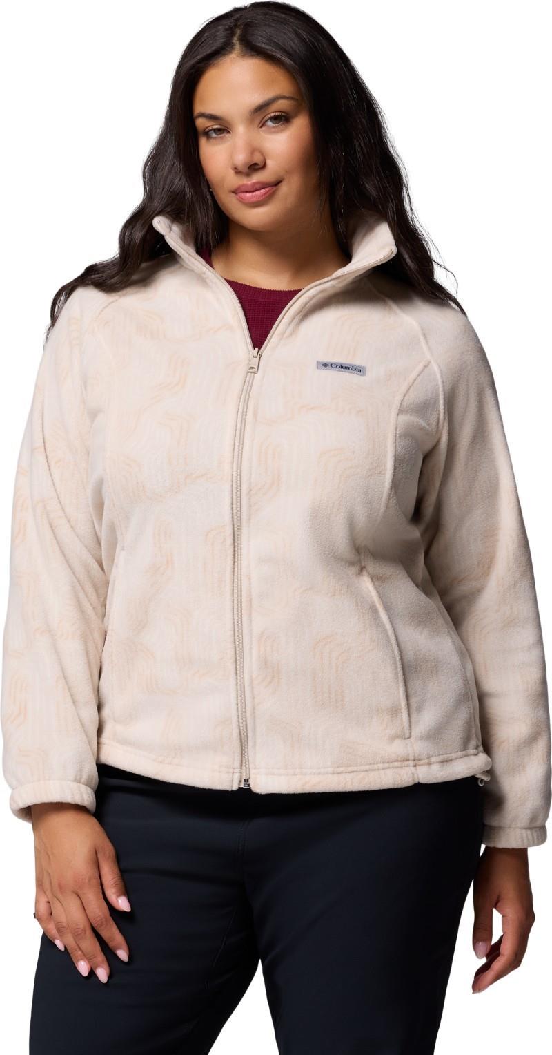 Benton Springs Printed Full-Zip, Extended - Womens - dark stone flowfalls 1