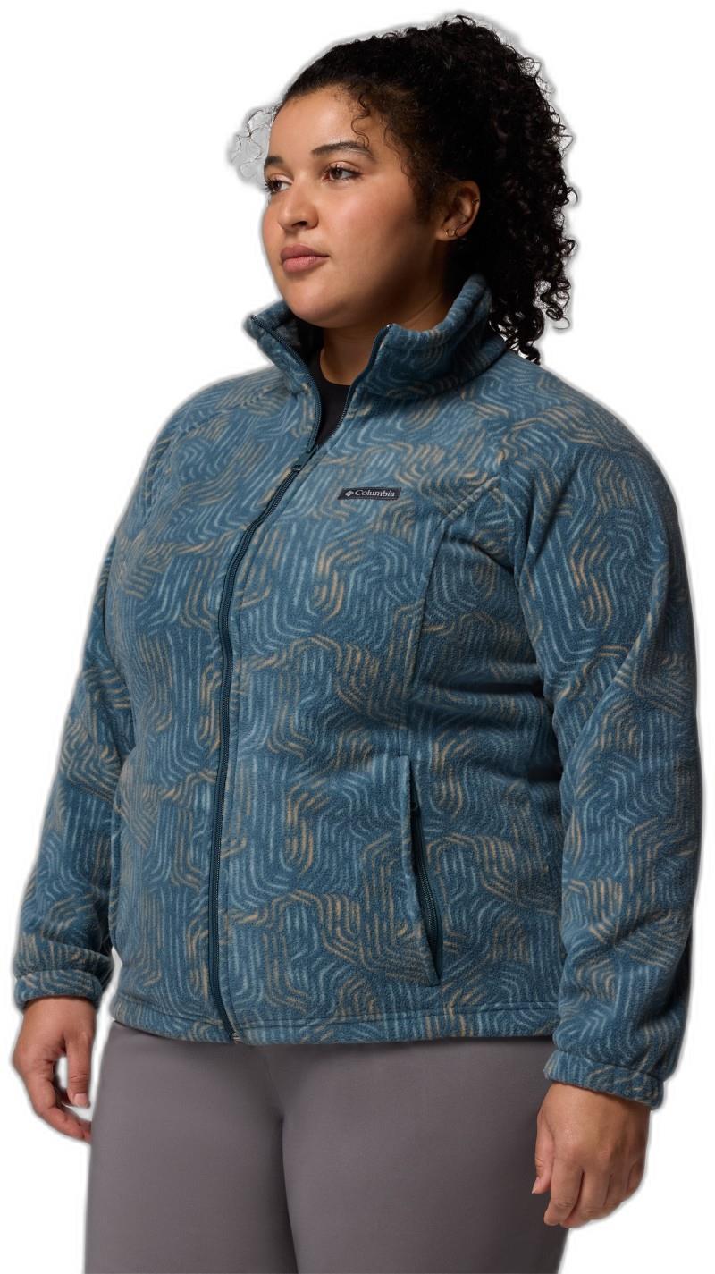 Benton Springs Printed Full-Zip, Extended - Womens - everblue flowfalls 1